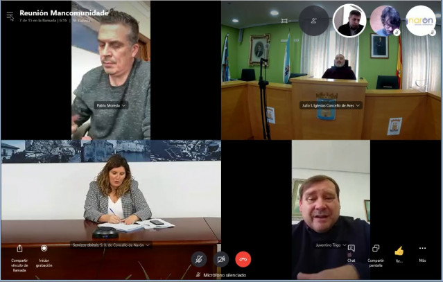 Reunión telemática de alcaldes de Ferrolterra