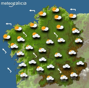 Predicciones para el miércoles 15 de abril en Galicia.