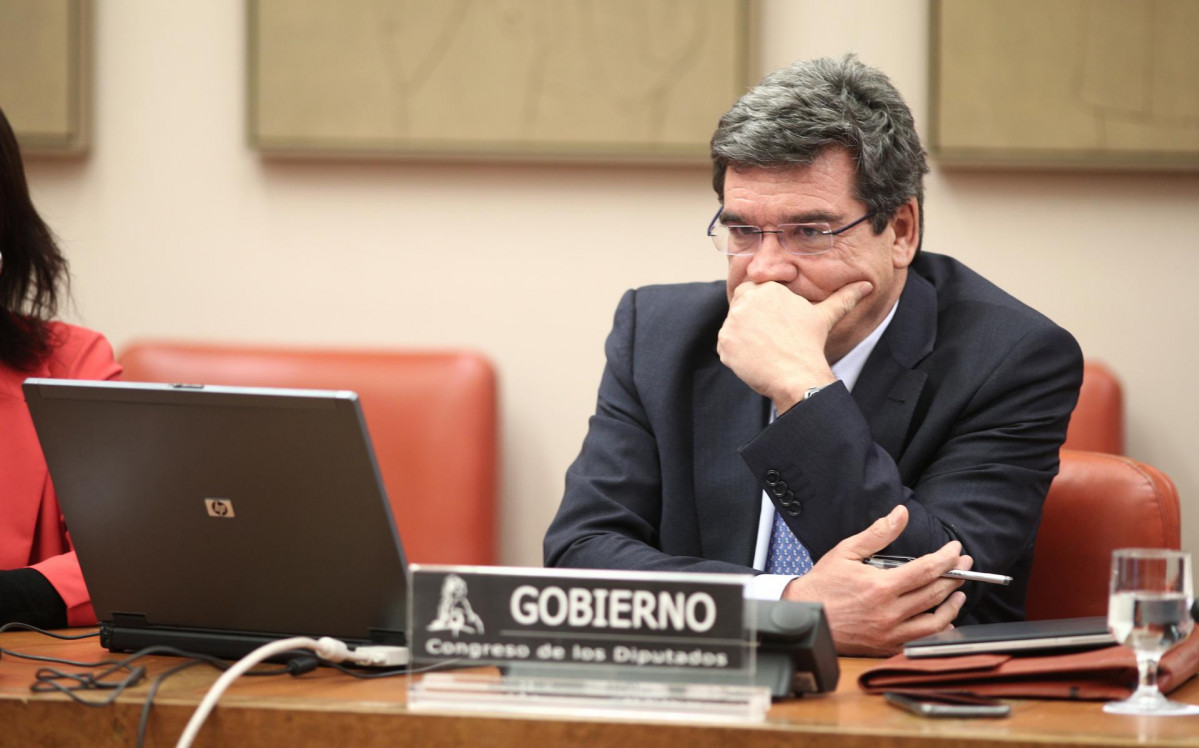 El ministro de Inclusión, Seguridad Social y Migraciones, José Luis Escrivá, en el Congreso