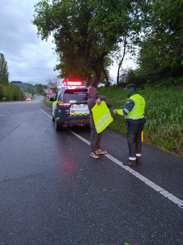 Control de la Guardia Civil de Lugo en el marco del estado de alarma.