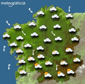 Predicciones para el martes 21 de abril en Galicia.