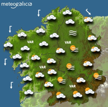 El tiempo para miércoles en Galicia: Posibilidad de lloviznas en el inicio del día, que disminuirán