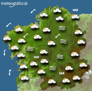 Predicciones para el jueves 23 de abril en Galicia.