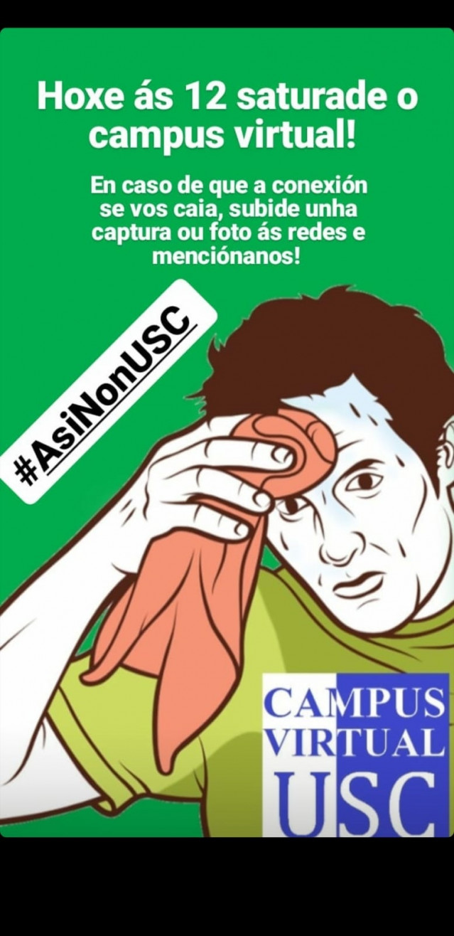 Convocatoria en redes sociales del alumnado de la USC