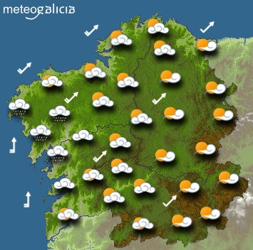 Predicciones para el martes 5 de mayo en Galicia.