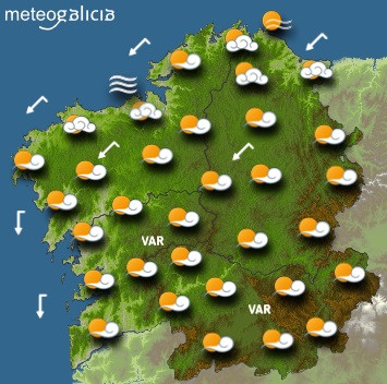 Predicciones para el jueves 7 de mayo en Galicia.