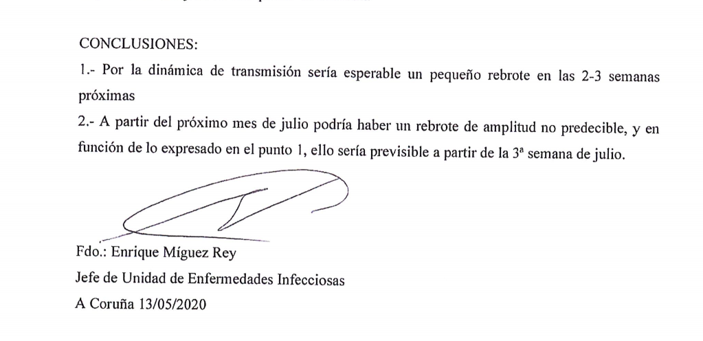 Informe coruña coronavirus galicia elecciones previsión