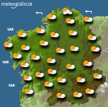 El tiempo para martes en Galicia: Cielo poco nublado o despejado y temperaturas en ascenso