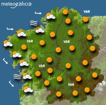 Predicciones para el miércoles 20 de mayo en Galicia.