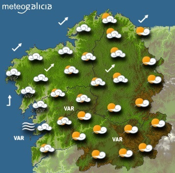El tiempo para viernes en Galicia: aumento de la nubosidad y descenso de las temperaturas