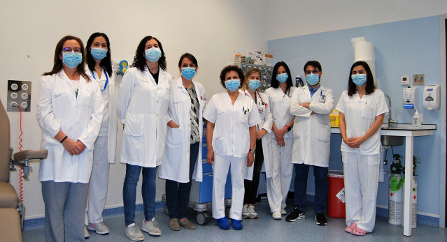 Parte del equipo de Neumología del Hospital Álvaro Cunqueiro de Vigo.