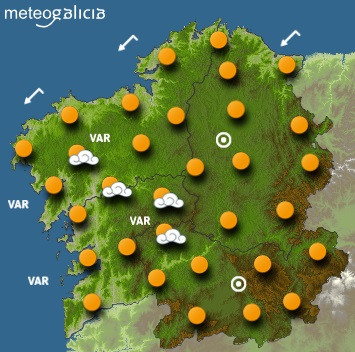 Predicciones para el viernes 29 de mayo en Galicia.
