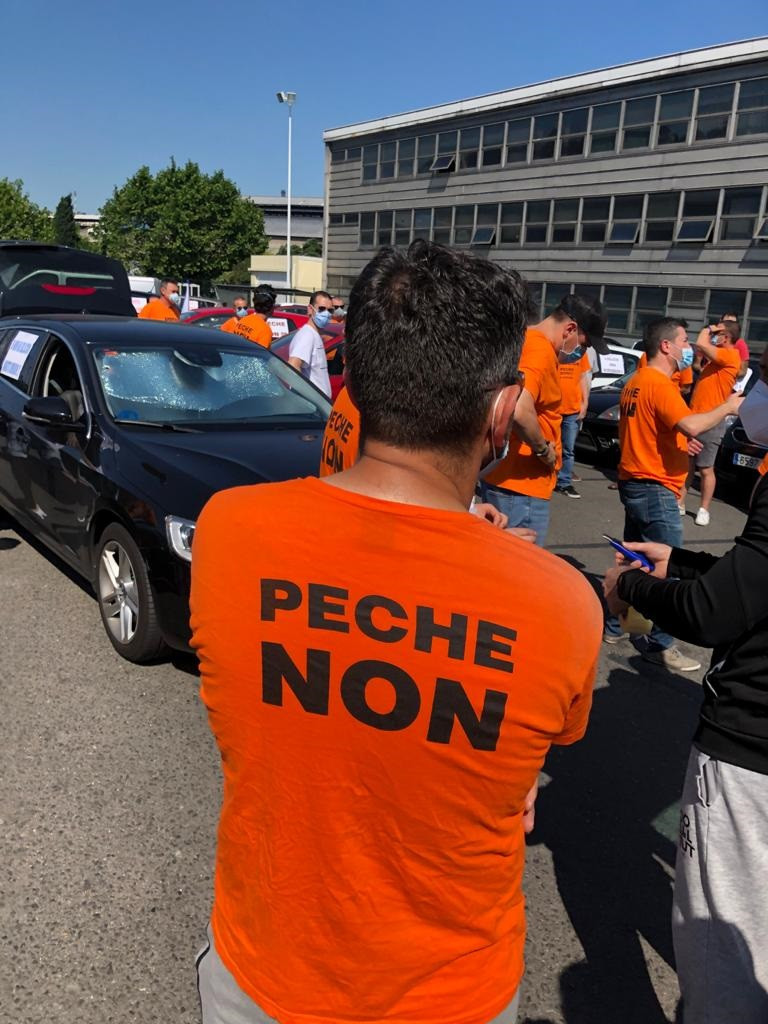 Protesta de trabajadores de Alu Ibérica en A Coruña