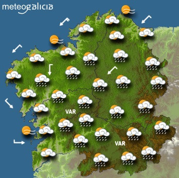 Predicciones para el martes 2 de junio en Galicia.