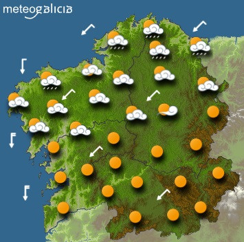 Predicciones para el martes 9 de junio en Galicia.