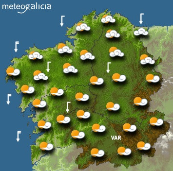 Predicciones para el miércoles 10 de junio en Galicia.
