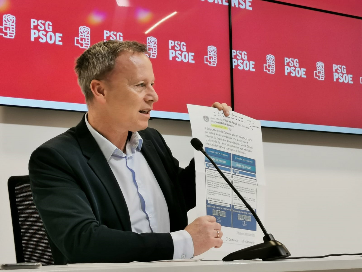 El portavoz del PSOE de Ourense, Rafael Rodríguez Villarino