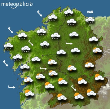 Predicciones para el jueves 11 de junio en Galicia.