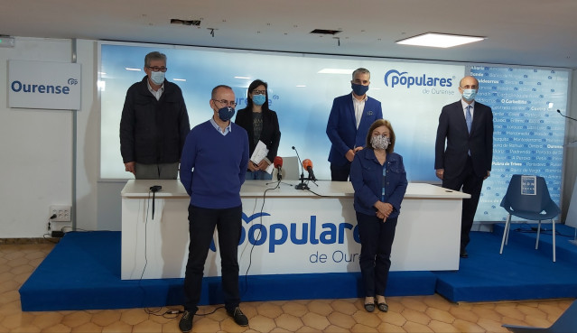 Rueda de prensa de diputados y senadores del PP de Ourense.