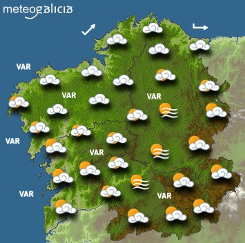 Predicciones para el jueves 18 de junio en Galicia.