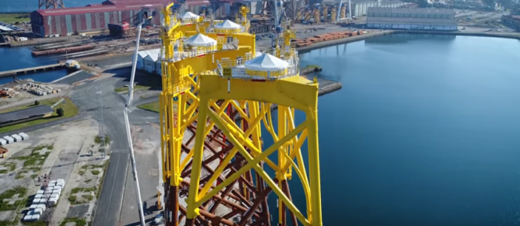 Navantia Fene ensamblará 62 jackets para un parque marino en Francia