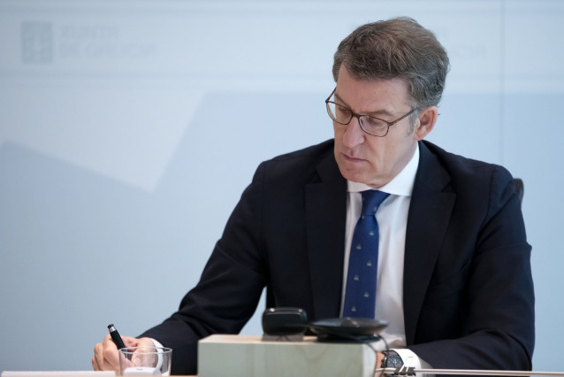 Feijóo en el Consello de la Xunta