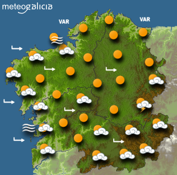 Prediccion para el lunes en Galicia: la semana empieza con sol y parece que durará hasta San Xoán