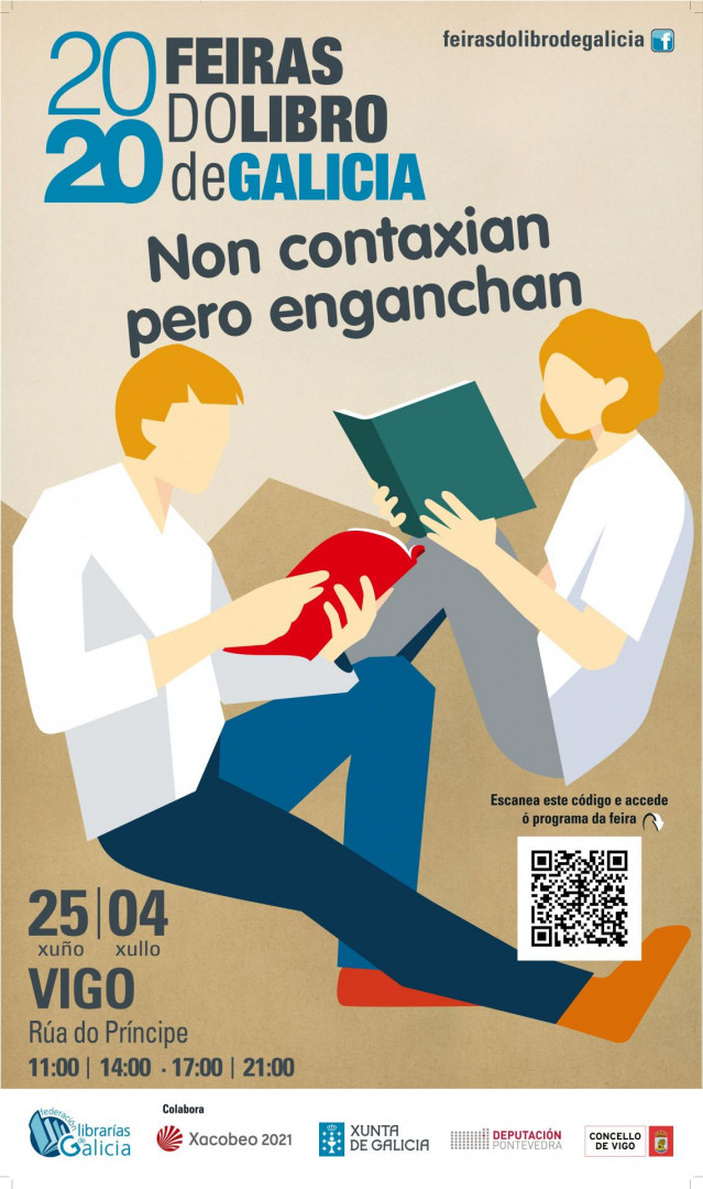 Cartel promocional de la Feria del Libro de Vigo