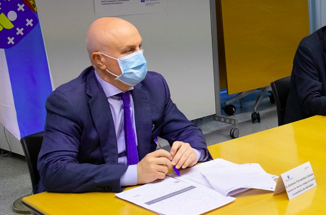 Fernu00e1ndez Campa hoy en rueda de prensa en la Xunta