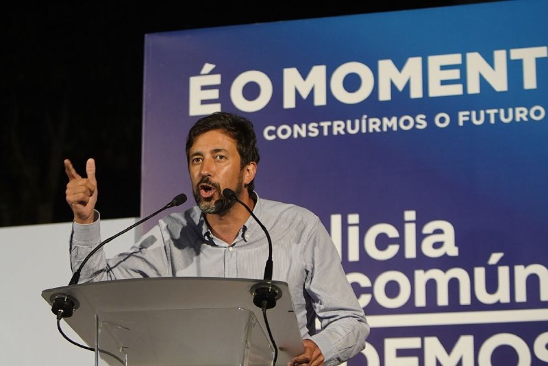 Antu00f3n Gomez Reino en la presentaciu00f3n de la campau00f1a electoral de Galicia en Comu00fan
