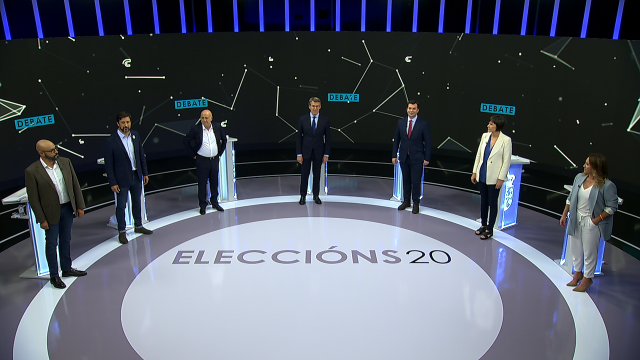 Debate elecciones gallegas: La izquierda blande los recortes en sanidad contra un Feijóo que obvia la oferta de Cs y se muestra única alternativa a un 