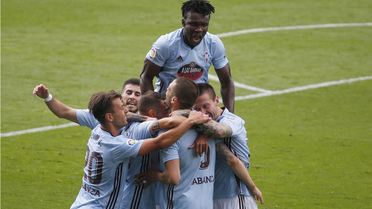 CElta de Vigo celebrando un gol