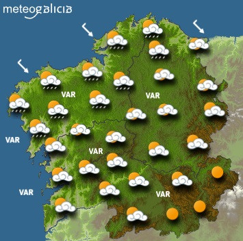 Predicciones para el jueves 2 de julio en Galicia.