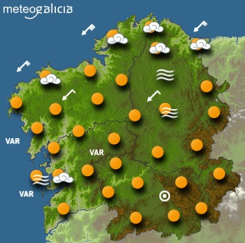 Predicciones para el miércoles 8 de julio en Galicia.