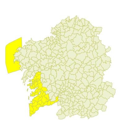 Alerta amarilla por calor y viento en Galicia este jueves.