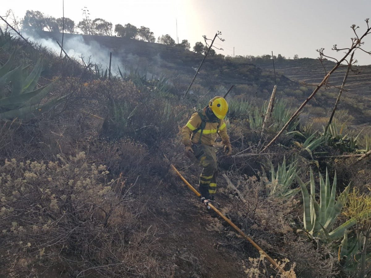 Brifor trabajando en las labores de extinción del incendio de Los Campitos