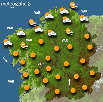 Predicciones para el miércoles 5 de agosto en Galicia.