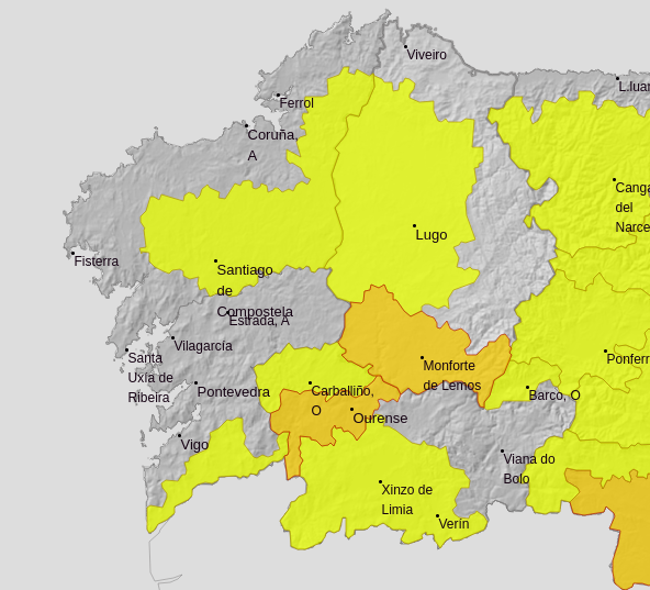 Galicia alertas meteorolu00f3gicas