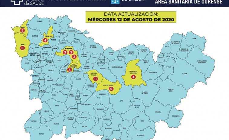 Nuevo brote familiar en Ourense eleva a 10 los focos en la provincia