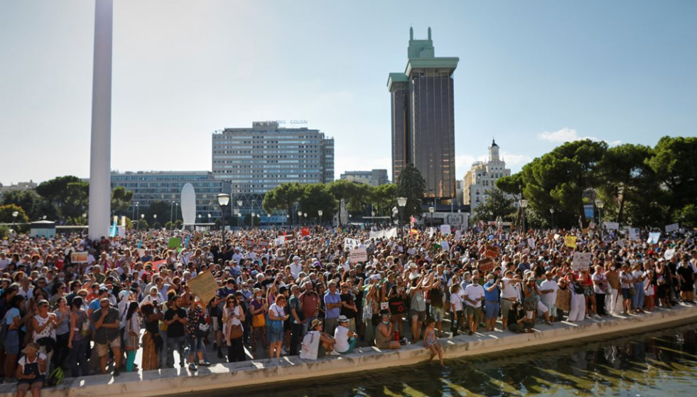 Plaza de colon mascarillas