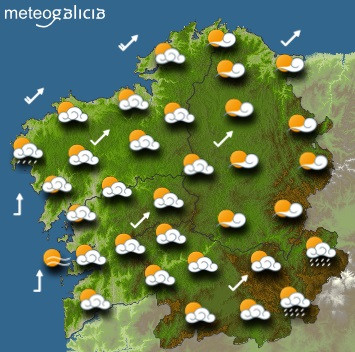 Predicciones para el jueves 20 de agosto en Galicia.