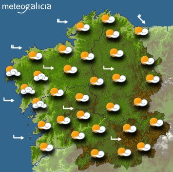 Predicciones para el sábado 22 de agosto en Galicia.