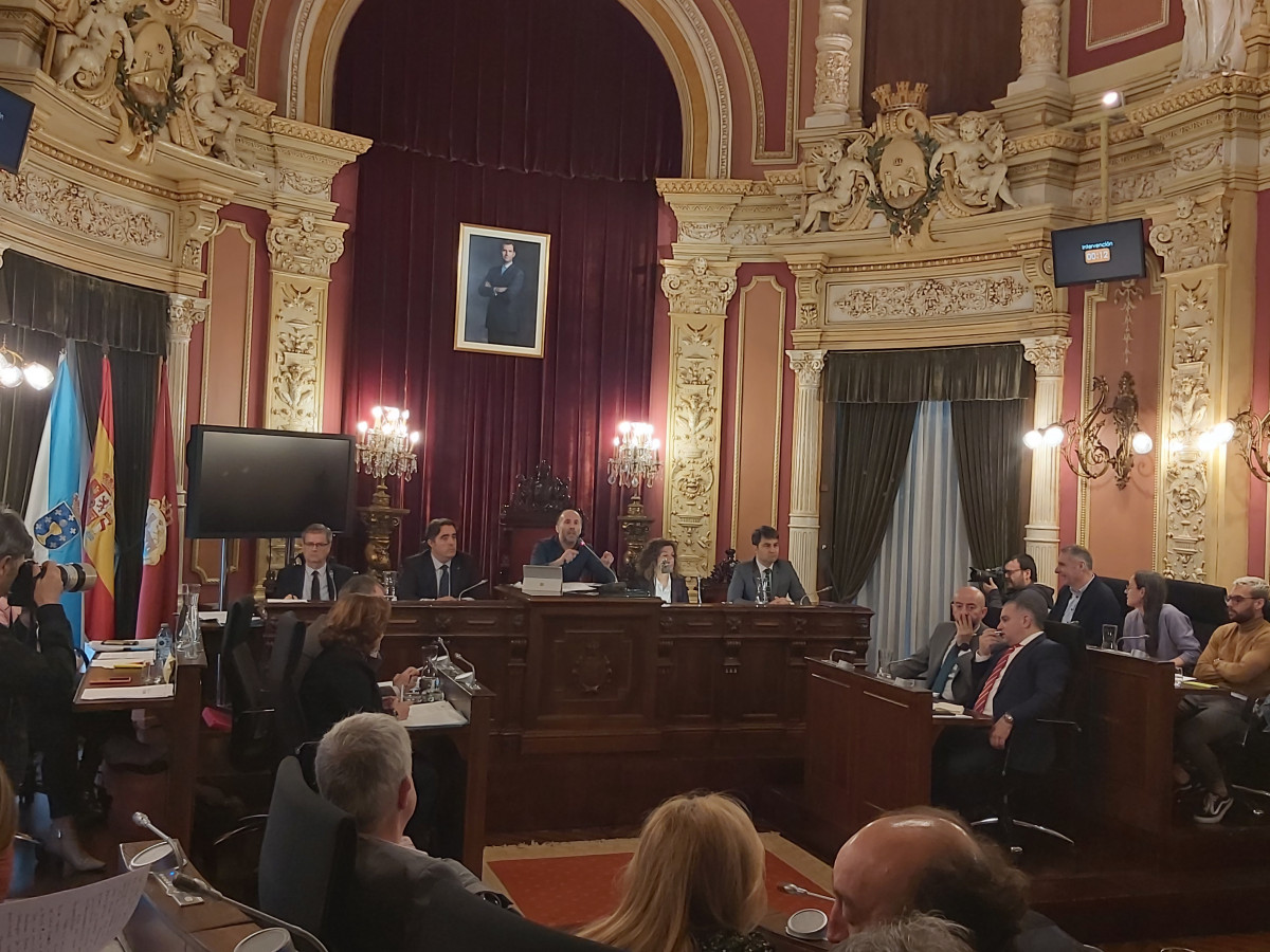 Pleno municipal de Ourense con el alcalde, Gonzalo Pérez Jácome, en una imagen de archivo