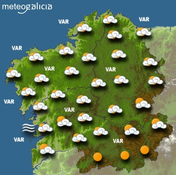 El tiempo para miércoles en Galicia: Posibles lluvias en el noroeste y temperaturas en ascenso
