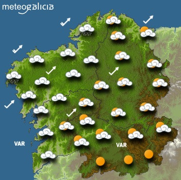 Predicciones para el jueves 27 de agosto en Galicia.