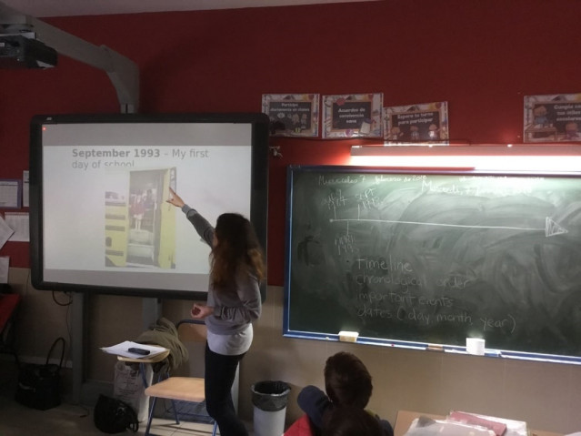 Aula de un centro con educación de idiomas