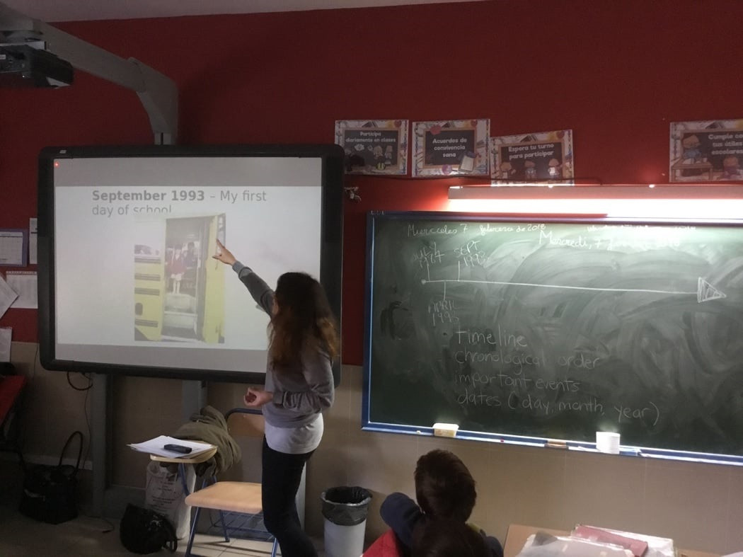Aula de un centro con educación de idiomas
