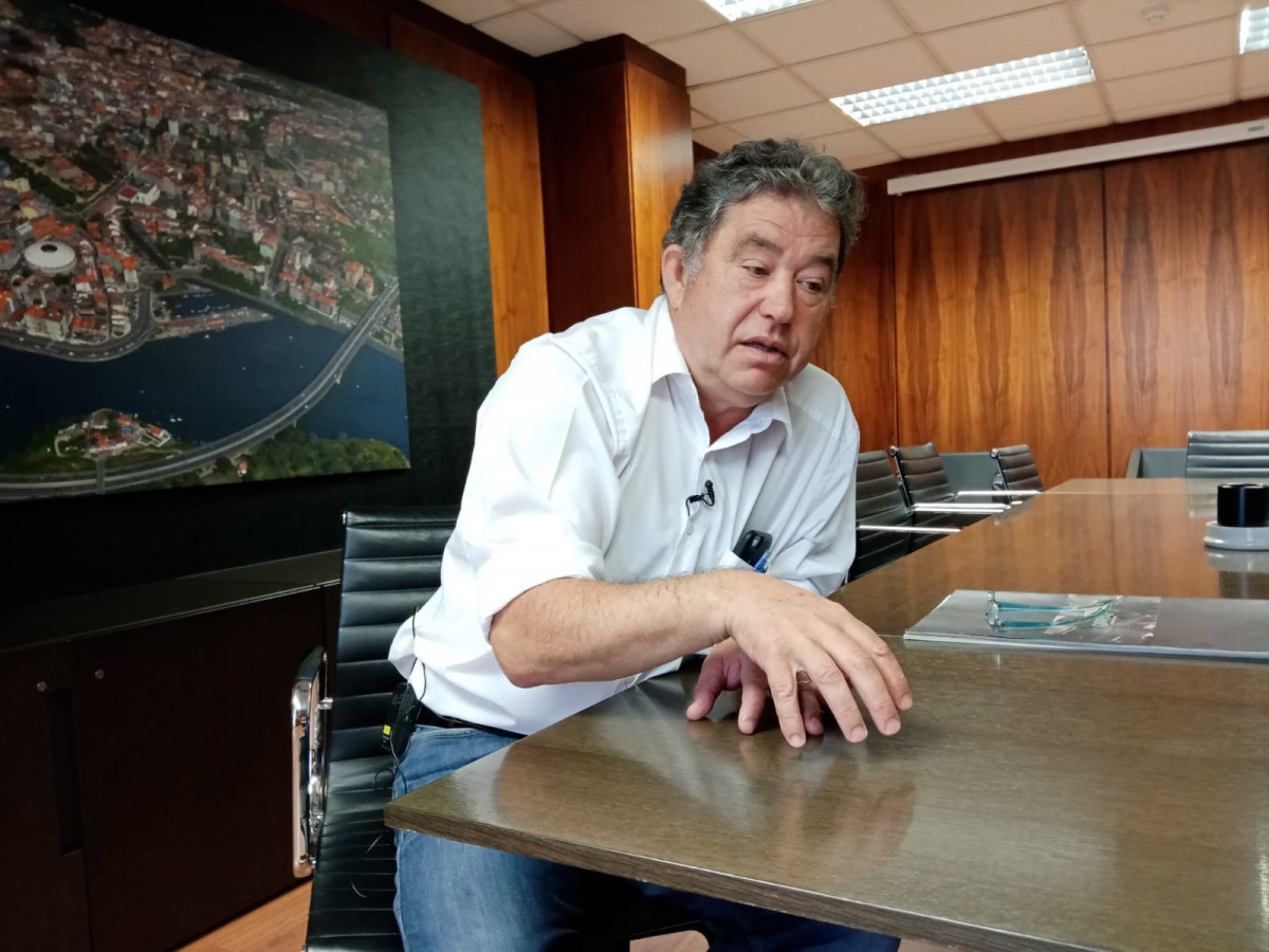 El alcalde de Pontevedra, Miguel Anxo Fernández Lores, en una entrevista en Europa Press