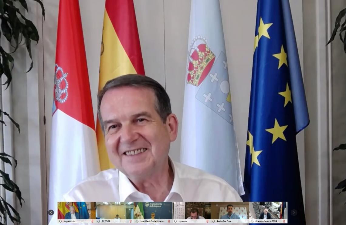 Abel Caballero durante la junta de portavoces virtual de la FEMP este lunes