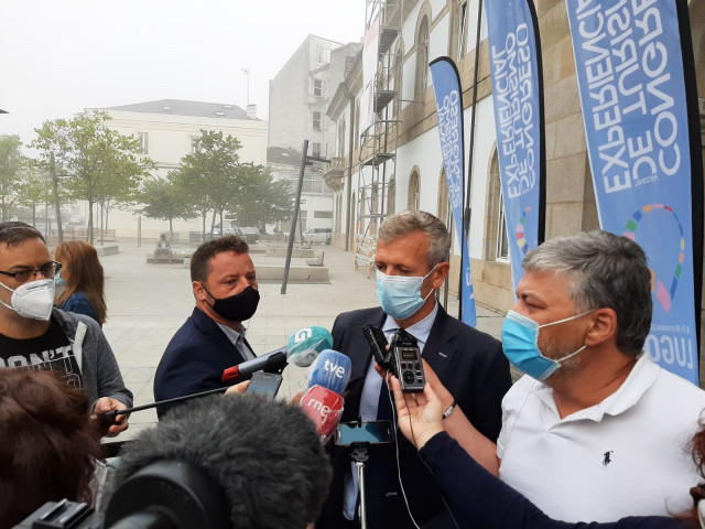 El vicepresidente de la Xunta, Alfonso Rueda, en Lugo.